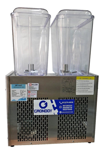 Máquina Refresquera Chichera 2 Tolvas Acero Inoxidable