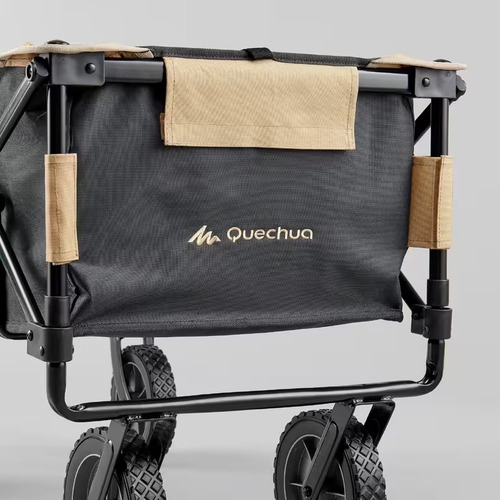Carrito Plegable Quechua Tipo Trolley Para Camping Compacto Gris/beige