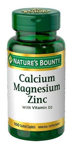 Natures Bounty Calcium Magnesium Zinc X 100 Comprimidos