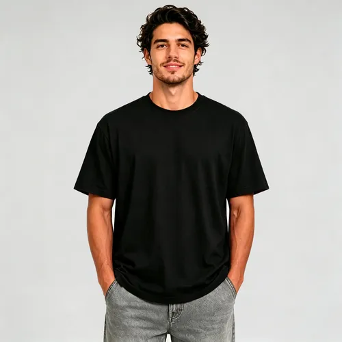 260gr Playera Casual Cuello Redondo Manga Corta 100% Algodón
