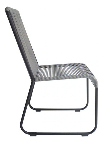 Silla De Comedor Drew - Gris Këssa Cdmx Color De La Estructura De La Silla Negro Diseño De La Tela Liso