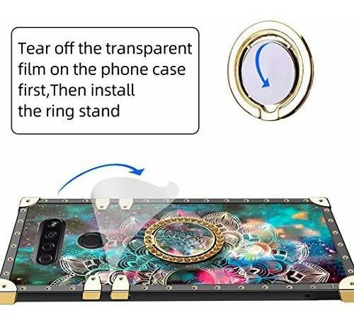 Nancheng LG K51 Funda, LG Q51/LG Reflect Funda With Ring Sta