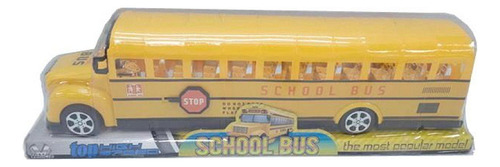 Colectivo Autobus Escolar Clásico A Friccion Vehículo Niños Color Multicolor