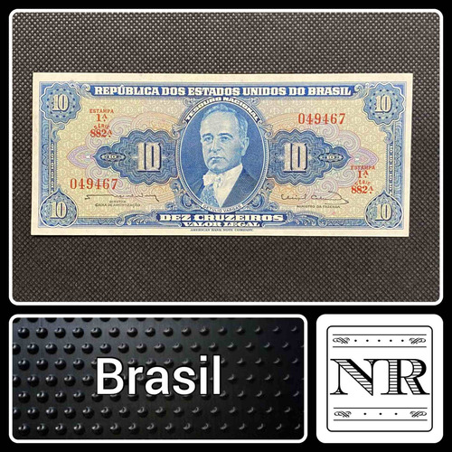 Brasil - 10 Cruzeiros - Año 1963 - P #167 - Getulio Vargas 