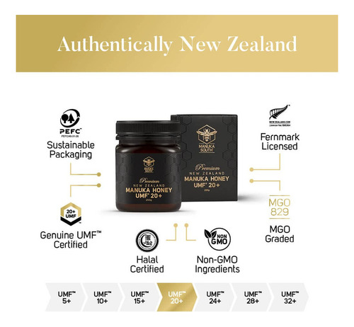 Miel De Manuka Nueva Zelanda - Miel De Manuka Cruda Con Cert