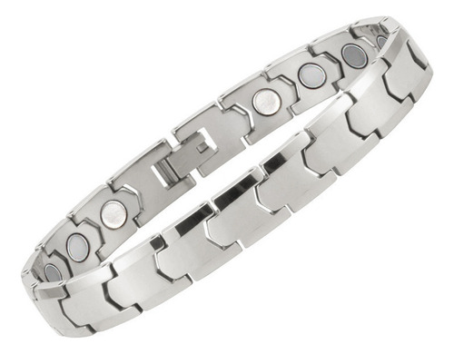 Pulsera De Terapia Magnética Fuerte Plata Magnética