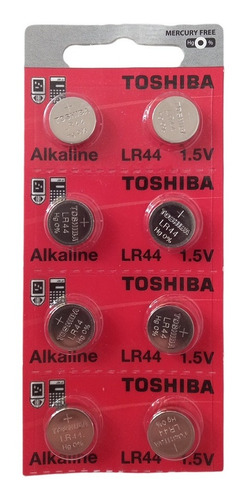 Pila Toshiba Alcalina Lr44 Ag13 X1 Botón Reloj 1,5v Febo