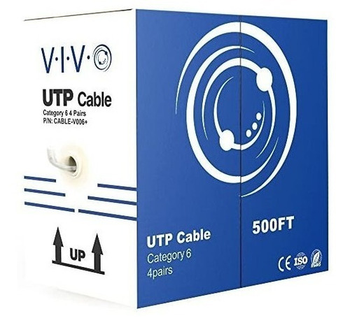 Vivo Cable Ethernet Cca De 500 Pies, 23 Awg, Caja De Tracció