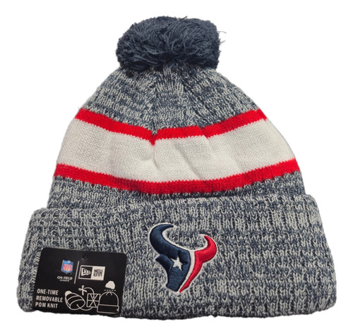 Gorro Lana New Era Nfl Houston Texans Gris Claro Talle Unico