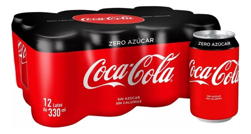 Refrigerante Coca Cola Zero Açucar Lata 350ml - 12 Unidades