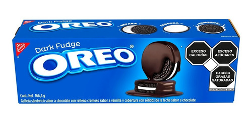 Imagen 1 de 3 de Galleta Oreo Cubierta Dark Fudge Chocolate 166g
