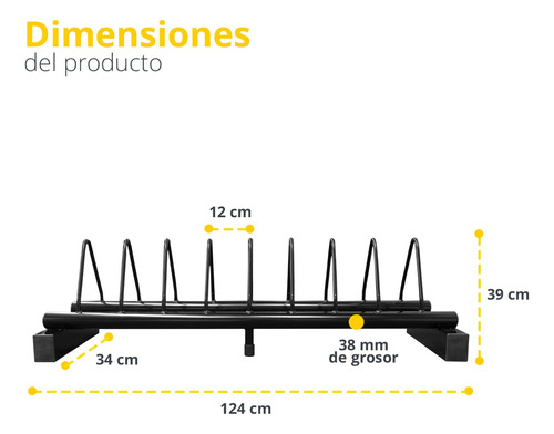 Rack Horizontal Para Discos Olímpicos Hi Temp Bumpers Tayga
