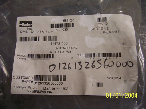 Parker Seals Eps Division 01261326560000 A-cup Packing F Cck