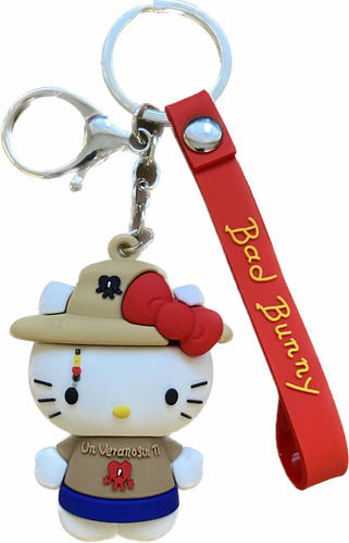 Llavero Bad Bunny 3d Hello Kitty