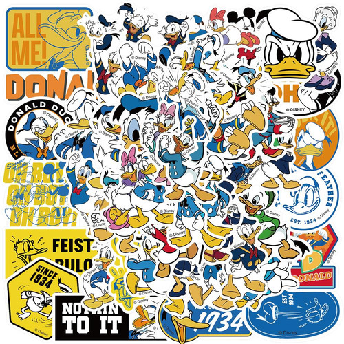 50 Peças De Adesivos Fofos De Desenho Animado Donald Duck Di