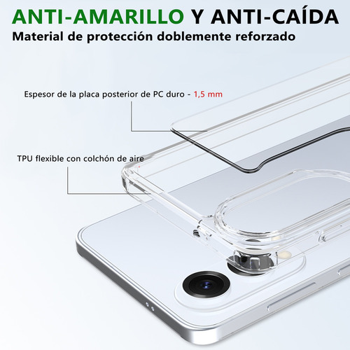 Funda Transparente Para Samsung S25 Edge Antiamarilleo
