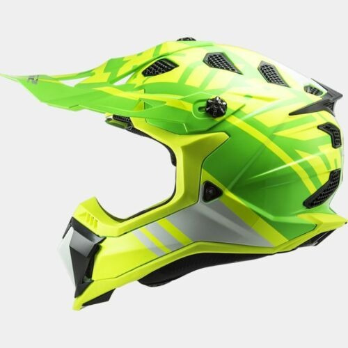 Casco Cross Ls2 Mx700 Evo Gammax/amarillo Y Verde