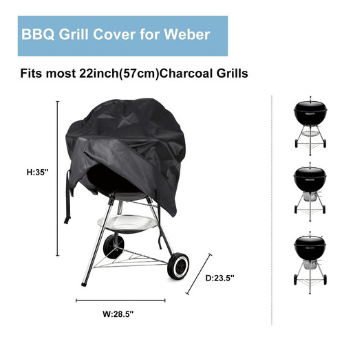 Cubierta Para Parrilla Er Round Grill Estuche Resistente