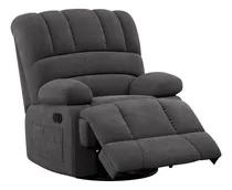 Comprar Sofa Reclinable Giratorio Mecedor Para Silla Sala Estar Gris