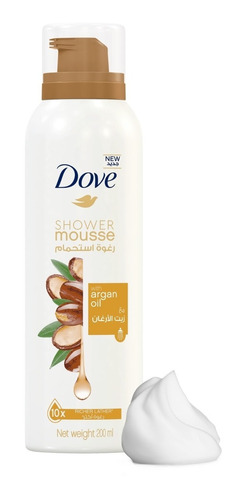 Crema De Afeitar Dove Shower Mousse Argan Oil Aceite 200 Ml 