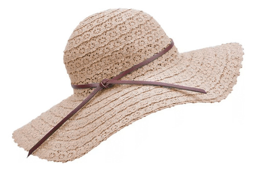 Sombrero De Playa De Encaje Para Mujer, Plegable