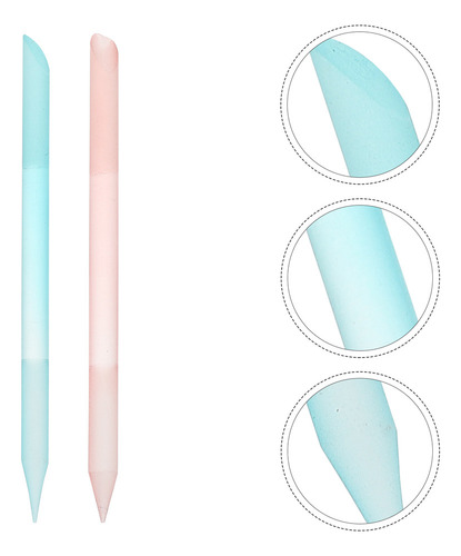 Lima De Uñas De Cristal Para Cutículas, 2 Unidades