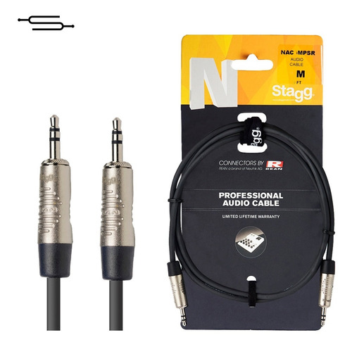 Imagen 1 de 4 de Cable Mini Plug Stereo 3 Metros Profesional Neutrik Stagg