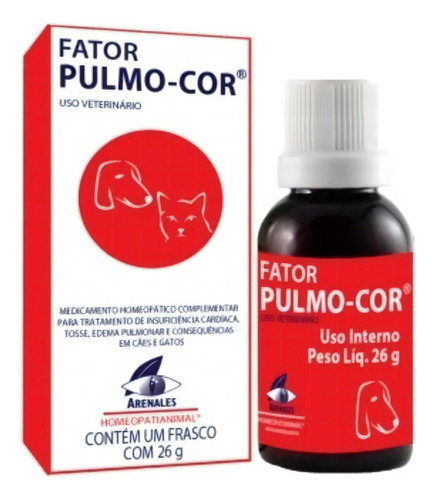 Fator Pulmo-cor Glóbulos Cães E Gatos Arenales - 26g