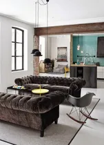 Comprar Sillon Sofa Chesterfield Original Chenille  Pana O Talampaya