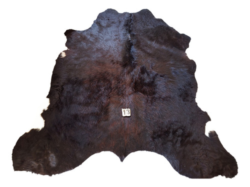 Alfombra De Cuero De Vaca F13 1.9 M 1.7 M Cuero Vacuno Curtido Marrón Oscuro