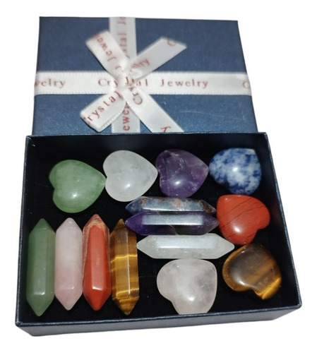 Kit 14 Cuarzos Chakras Sanación Reiki Meditación Yoga Unico