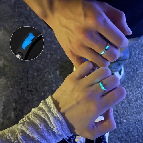 Anillo Luminous Pairs Para Mujer, Anillo De Pareja Ajustable