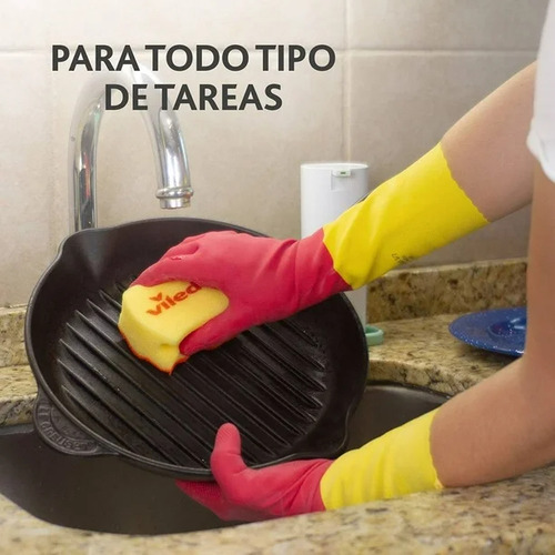 3 Pzas Guantes Vileda Robust Talla Grande 1 Par