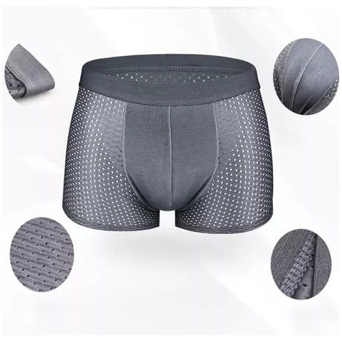 Calzoncillos Tipo Bóxer De Malla Transpirable Para Hombre, 4