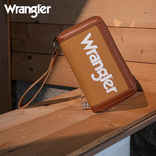 Billetera Wrangler Montana West Importada 100% Original Boho Marron