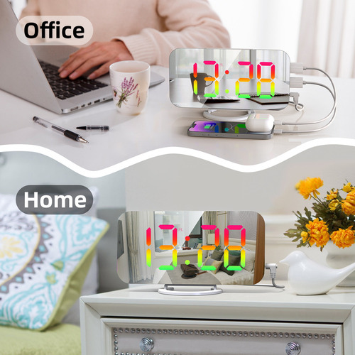 Bdd Despertador Con Cargador Usb Y Brillo Ajustable,