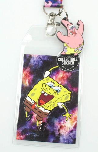 Lanyard De Bob Esponja Soporte De Insignia Desmontable,...