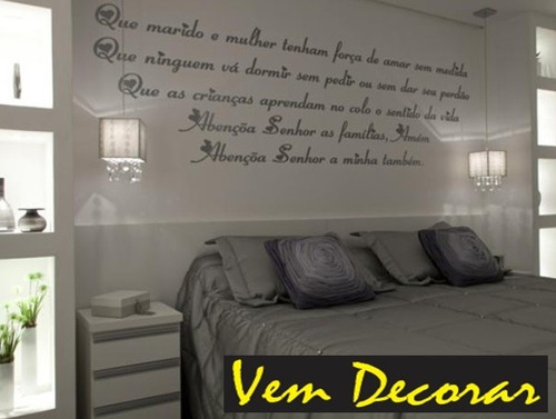 Adesivo Decorativo - Frase Oração Da Família 50 Cm X 160 Cm