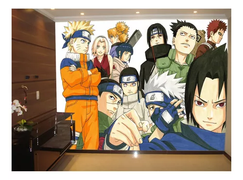 Papel De Parede Anime Naruto Mangá Personagens 4m² Nrt07