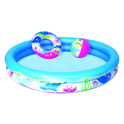 Piscina Inflable 2 Anillos+pelota+flotador Bestway, 51120