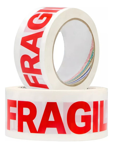 Pack 6 Rollos Fragile Huincha Embalaje 45mmx250m Frágil