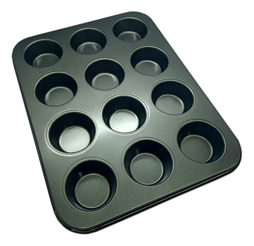 Molde 12 Muffins Cupcakes Placa Teflón Pettish Online Vc Col