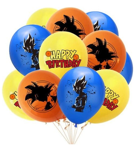 Set De 18 Globos Dragon Ball Goku Fiesta Infantil