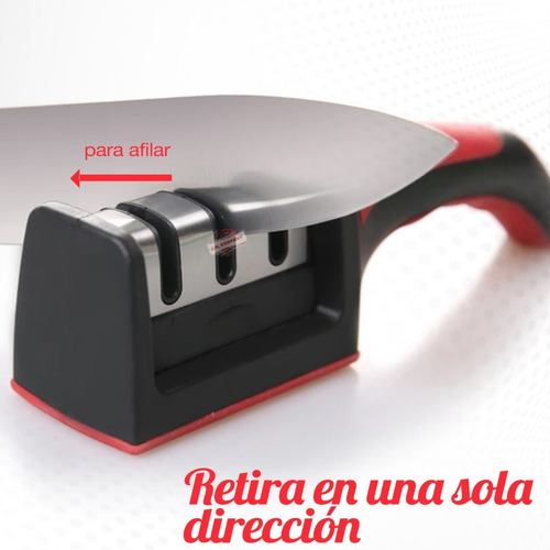 Imagen 5 de 9 de Afilador De Cuchillos Cocina Ergonómico 3 Etapas Manual 4068