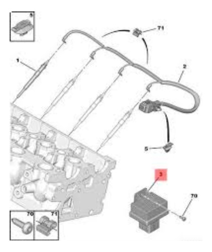Caja Original Precalentamiento Nagares Peugeot 307 2.0 Hdi