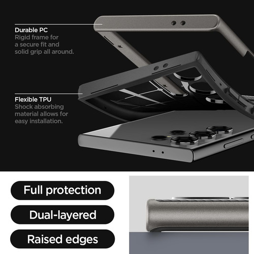 Funda Spigen Neo Hybrid Para Galaxy S24 Ultra Gunmetal