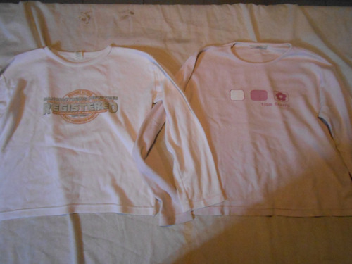 Son 2 Remeras Manga Larga Tiza Y Otra Muy Bonitas!