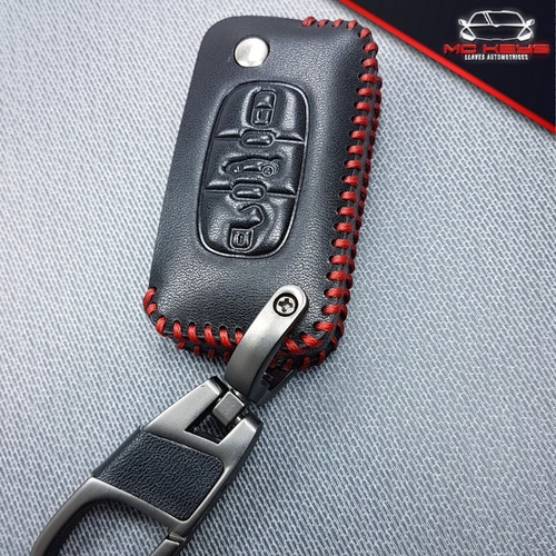 Funda Llave Peugeot 207 307 308 407 3 Botones Premium Piel