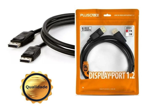 Cabo Displayport 1.2 4k 2 Metros Blindado 2m