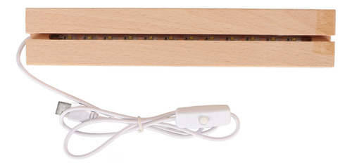 Luces Led De Madera, Base De Pantalla, Bases Rectangulares,